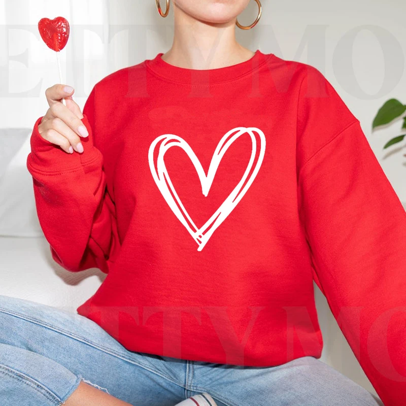 Red Love Heart Women Sweatshirt Long Sleeve Crewneck Graphic Hoodie Lover Clothes Couple Valentine's Day Gift Womens Clothes
Red Love Heart Women Sweatshirt Long Sleeve Crewneck Graphic Hoodie Lover Clothes Couple Valentine's Day Gift Womens Clothes