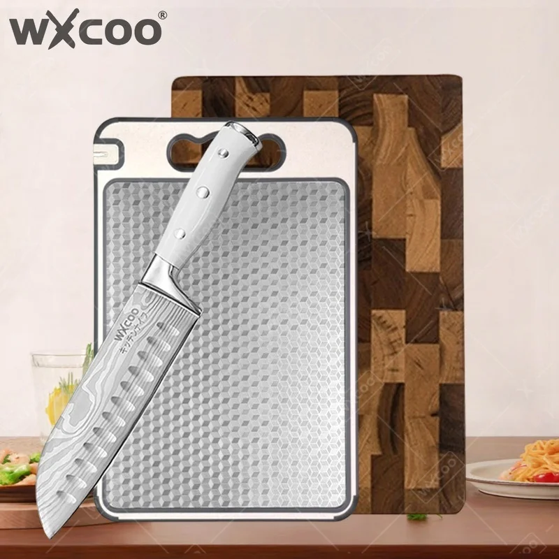 WXCOO 1~3PCS Damascus Pattern Chef Knife Thicken Acacia Wooden Cutting Board Professional Kitchen Fruit Peeler Santoku Knife Set
WXCOO 1~3PCS Damascus Pattern Chef Knife Thicken Acacia Wooden Cutting Board Professional Kitchen Fruit Peeler Santoku Knife Set