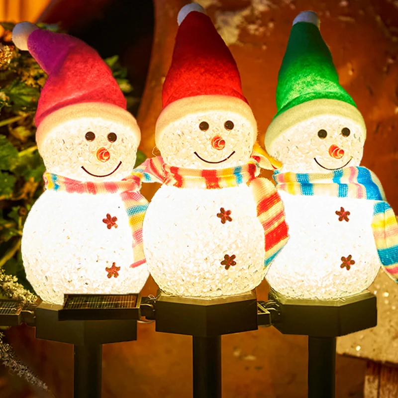 4/2/1pcs Snowman Lights LED Solar Lamps Garden Yard Outdoor Waterproof Sunlight Powered Light New Year Party Home Decor Lighting
4/2/1pcs Snowman Lights LED Solar Lamps Garden Yard Outdoor Waterproof Sunlight Powered Light New Year Party Home Decor Lighting