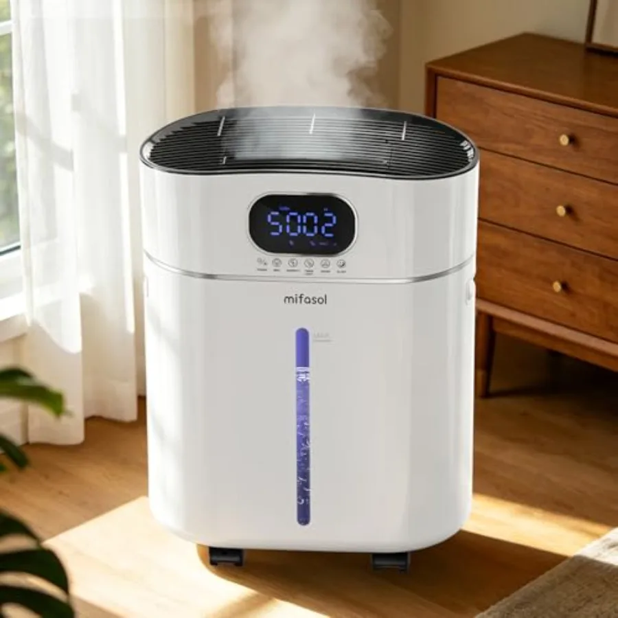 Large room humidifier for home, nursery, baby, and plants; white plastic; warm and cool mist; 3.2 gal/12L capacity; covers 800
Large room humidifier for home, nursery, baby, and plants; white plastic; warm and cool mist; 3.2 gal/12L capacity; covers 800