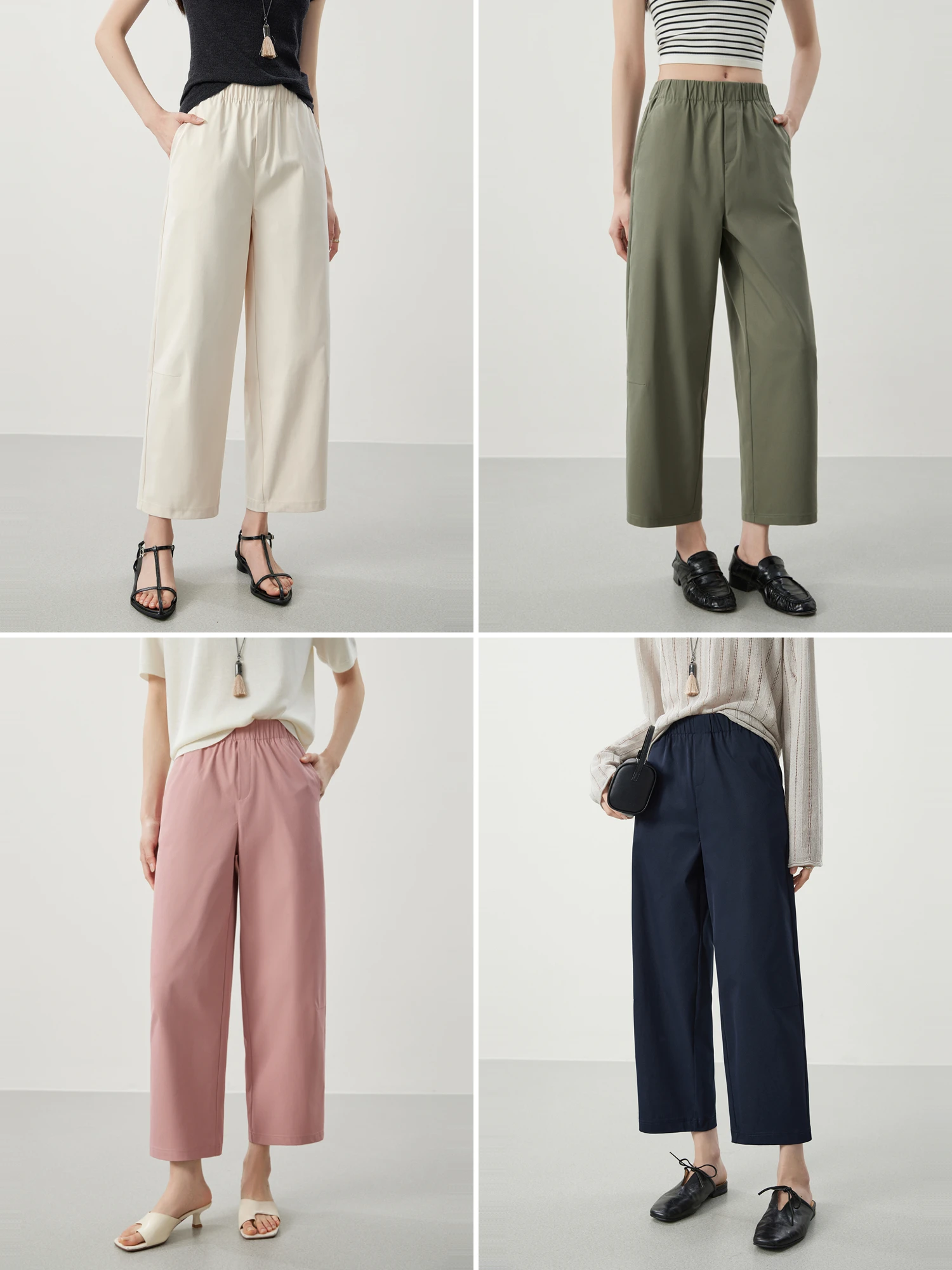 Casual High Waist Elastic Waist Banana Pants Women's Versatile Nine Points Loose Fit Polyester Fiber Straight Leg Trousers
Casual High Waist Elastic Waist Banana Pants Women's Versatile Nine Points Loose Fit Polyester Fiber Straight Leg Trousers