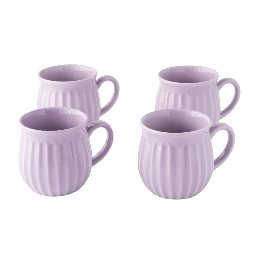 Colette 12-Ounce Stoneware Mugs Purple Set of 4
Colette 12-Ounce Stoneware Mugs Purple Set of 4