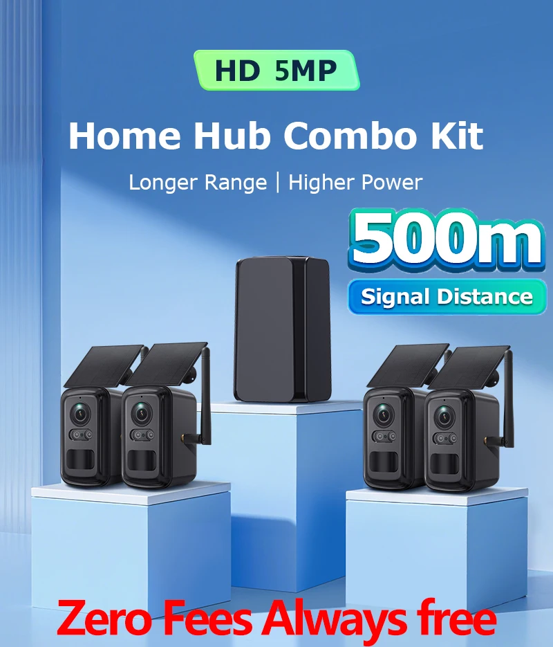INQMEGA 5MP Home Hub Solar Camera System 4 Cam Kit Outdoor WiFi Solar Security Camera Set 2-Way Talk Zero Fees Always free
INQMEGA 5MP Home Hub Solar Camera System 4 Cam Kit Outdoor WiFi Solar Security Camera Set 2-Way Talk Zero Fees Always free