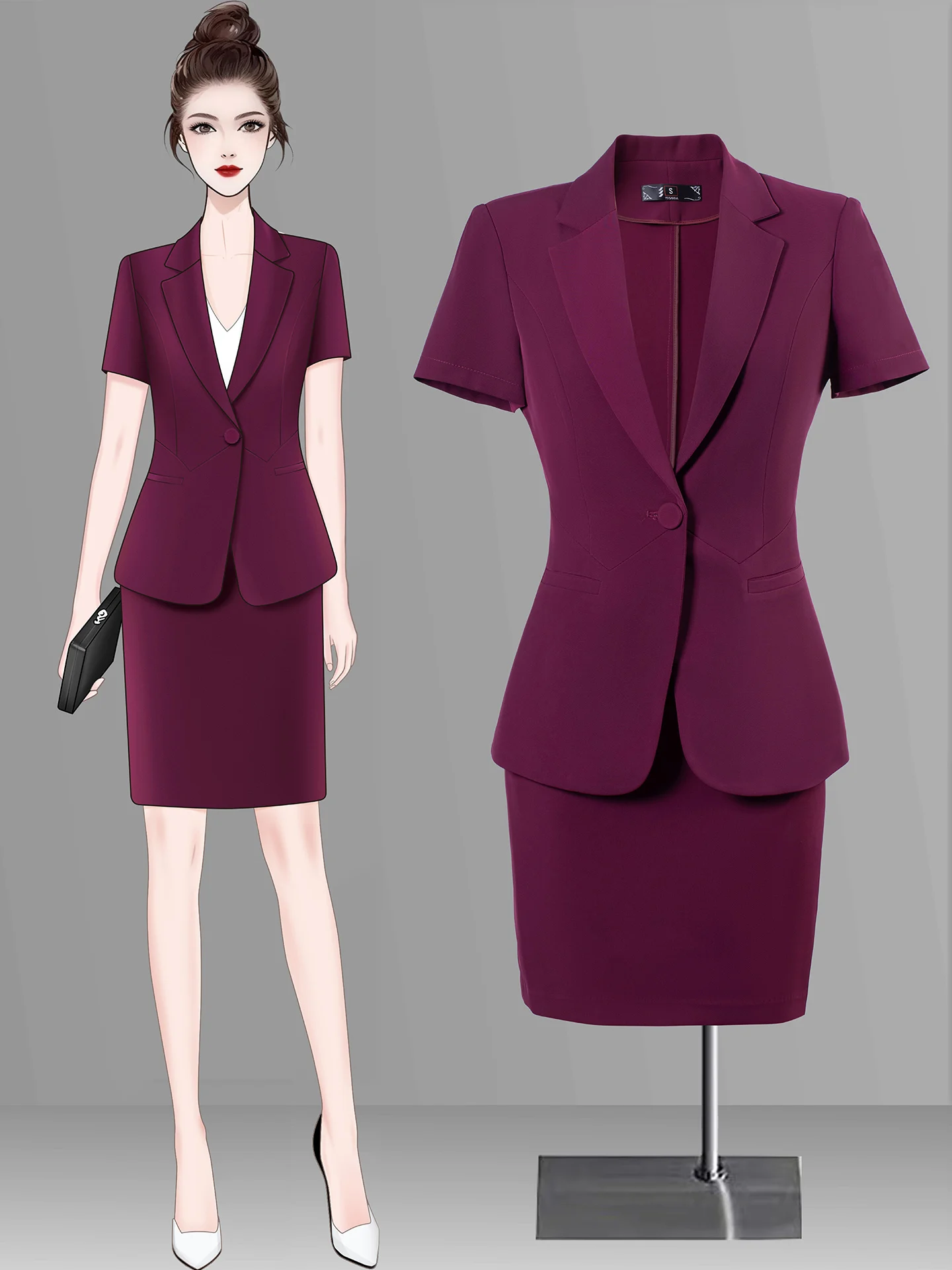 Professional Women's Uniform Suit Set Front Desk Receptionist Spring Jewelry Store Beauty Salon Club Dining Restaurant Workwear
Professional Women's Uniform Suit Set Front Desk Receptionist Spring Jewelry Store Beauty Salon Club Dining Restaurant Workwear
