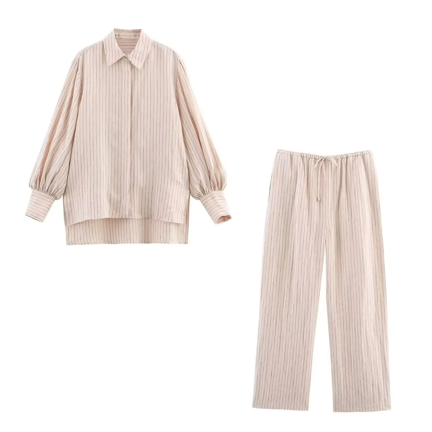 KONDALA Chic Striped Casual Woman Suit Fashion 202 Short Sleeve Oversize Shirt+ Drawstring Wide Leg Long Pants Holiday Mujer Set
KONDALA Chic Striped Casual Woman Suit Fashion 202 Short Sleeve Oversize Shirt+ Drawstring Wide Leg Long Pants Holiday Mujer Set