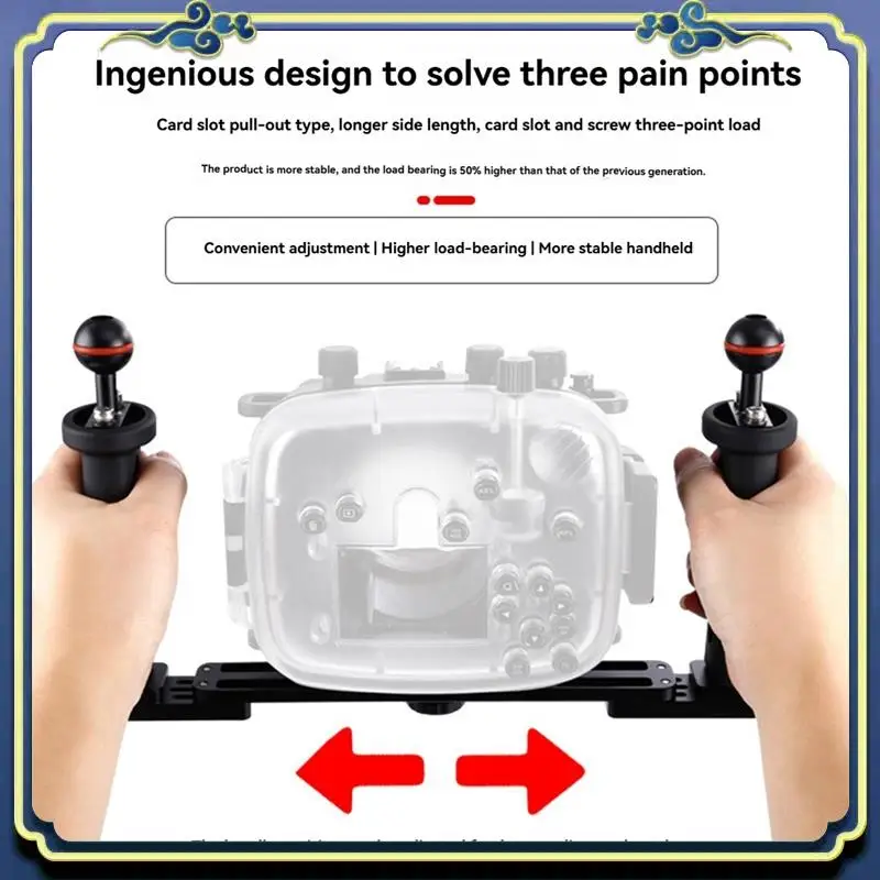 Underwater Camera Tray Stabilizer Dual Handle Rig Underwater Tray Stabilizer Housing Bracket For Photography A 
Underwater Camera Tray Stabilizer Dual Handle Rig Underwater Tray Stabilizer Housing Bracket For Photography A