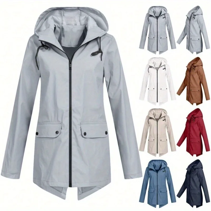 Women's Lightweight Windbreaker Jacket - Hooded Zippered Outdoor Windproof Shell, Thin Rain-Resistant Hiking Coat
Women's Lightweight Windbreaker Jacket - Hooded Zippered Outdoor Windproof Shell, Thin Rain-Resistant Hiking Coat