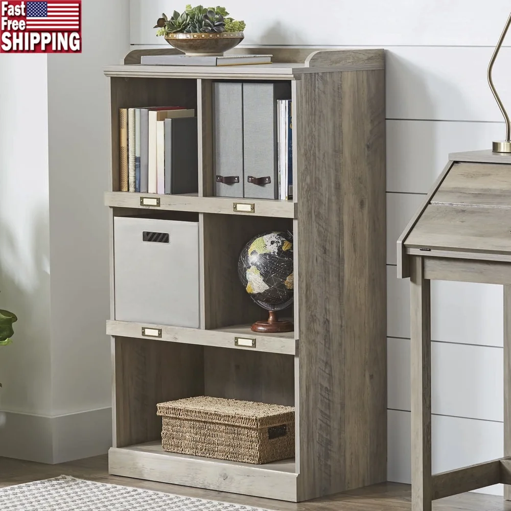 Modern Farmhouse 5-Cube Organizer Bookcase Rustic Gray Vertical Storage Solution with Gallery Rail Compatible Bins Ideal Home
Modern Farmhouse 5-Cube Organizer Bookcase Rustic Gray Vertical Storage Solution with Gallery Rail Compatible Bins Ideal Home