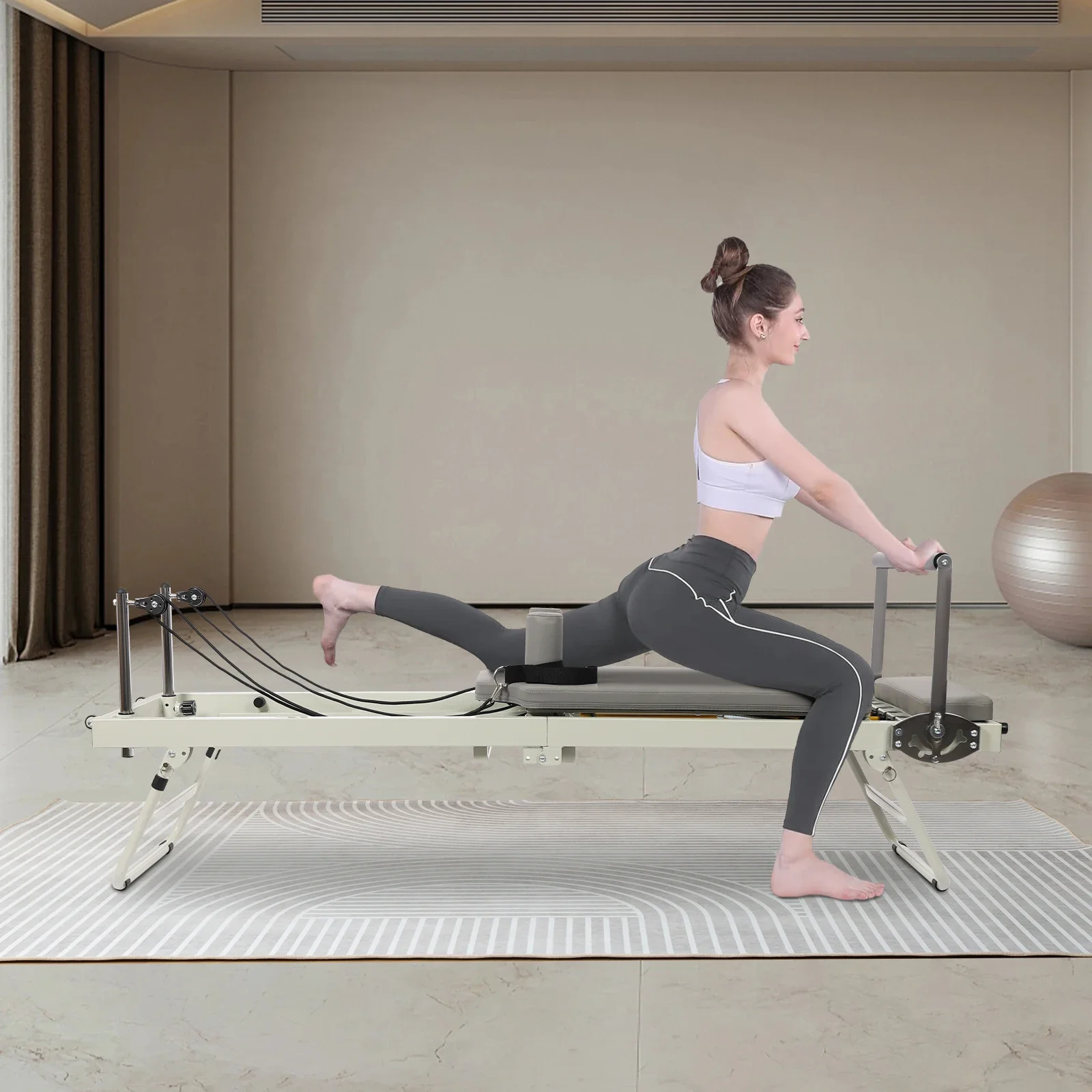 Be suitable for Foldable Pilates Reformer Machine, Multifunctional Yoga Fitness Equipment, Pilates Exercise Equipmentcustomizabl
Be suitable for Foldable Pilates Reformer Machine, Multifunctional Yoga Fitness Equipment, Pilates Exercise Equipmentcustomizabl