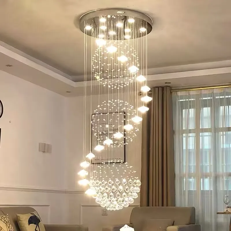 Modern Cristal Hanging Lustre Loft Long Crystal Ceiling Chandelier Indoor Lighting Fixtures Staircase Room Decor Pendant Lights
Modern Cristal Hanging Lustre Loft Long Crystal Ceiling Chandelier Indoor Lighting Fixtures Staircase Room Decor Pendant Lights