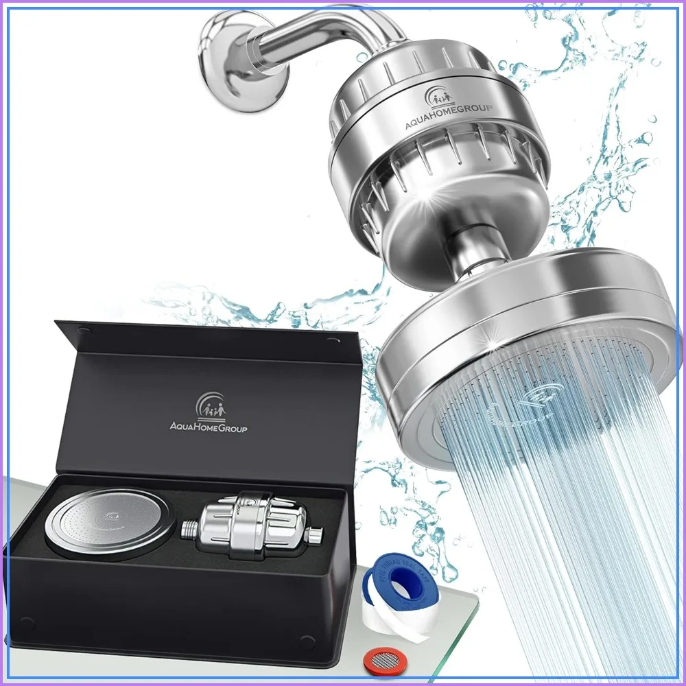 High Pressure Filtered Shower Head with 20+3 Stage Filter | 1.8 GPM California Compliant | Reduces Chlorine for Softer Skin & Hair
High Pressure Filtered Shower Head with 20+3 Stage Filter | 1.8 GPM California Compliant | Reduces Chlorine for Softer Skin & Hair
