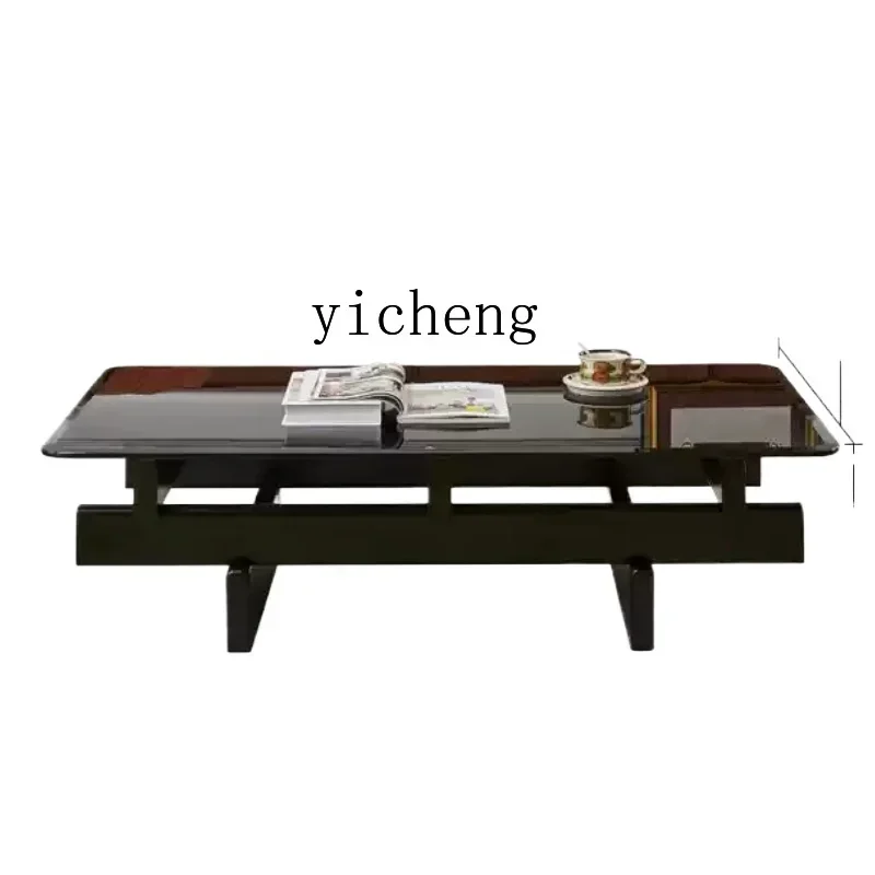 TQH ash wood home modern simple living room rectangular designer French minimalist tempered glass coffee table
TQH ash wood home modern simple living room rectangular designer French minimalist tempered glass coffee table