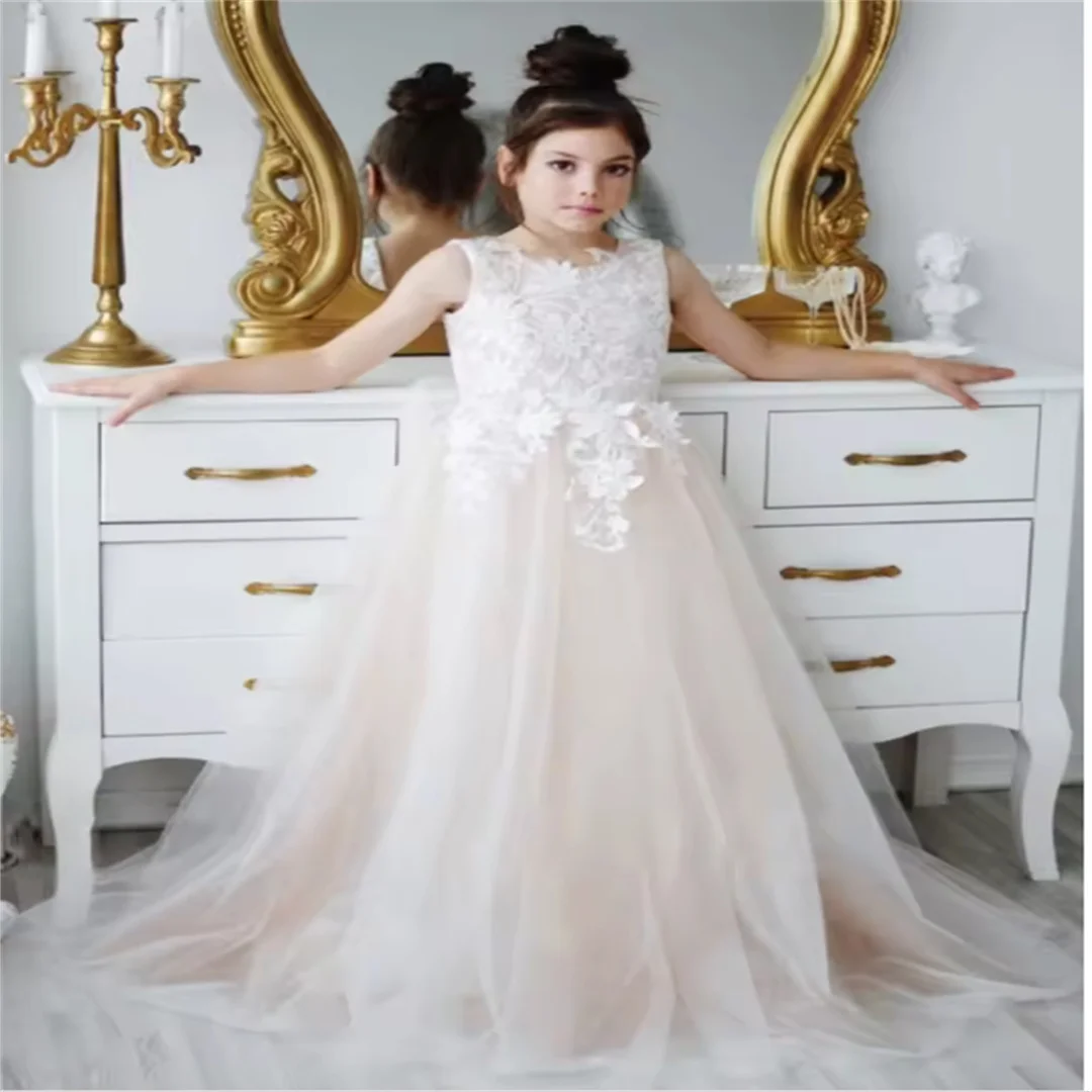 Flower Girl Dresses Appliqué long Sleeves Wedding Butterfly Princess Lace Appliqued First Communion Customize
Flower Girl Dresses Appliqué long Sleeves Wedding Butterfly Princess Lace Appliqued First Communion Customize