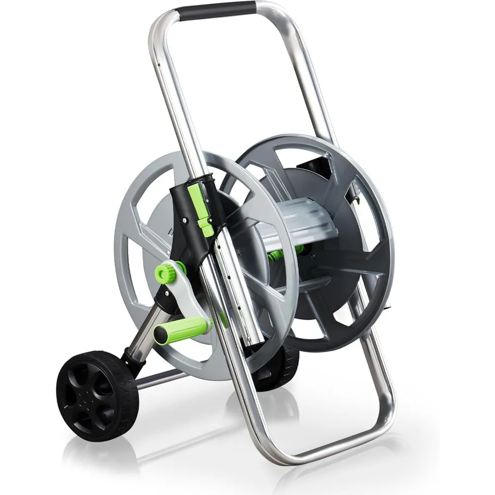 Portable Hose Reel Cart for 75-150 Feet 5/8-Inch Hose, with Wheels and Adjustable Handrail for Quick Connection
Portable Hose Reel Cart for 75-150 Feet 5/8-Inch Hose, with Wheels and Adjustable Handrail for Quick Connection