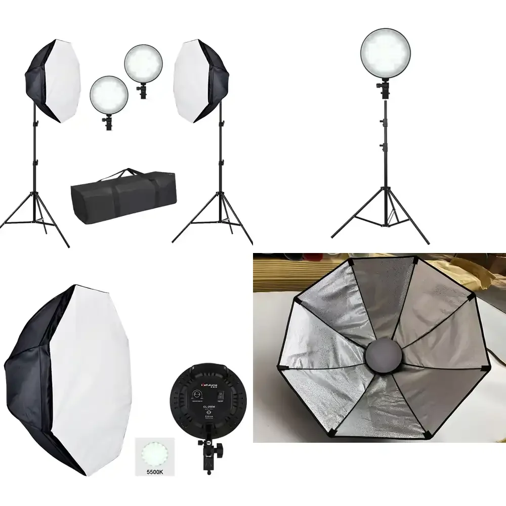 50W LED Softbox Light Kit Ring Photography Lighting Set with Support Stand & Carry Bag
50W LED Softbox Light Kit Ring Photography Lighting Set with Support Stand & Carry Bag