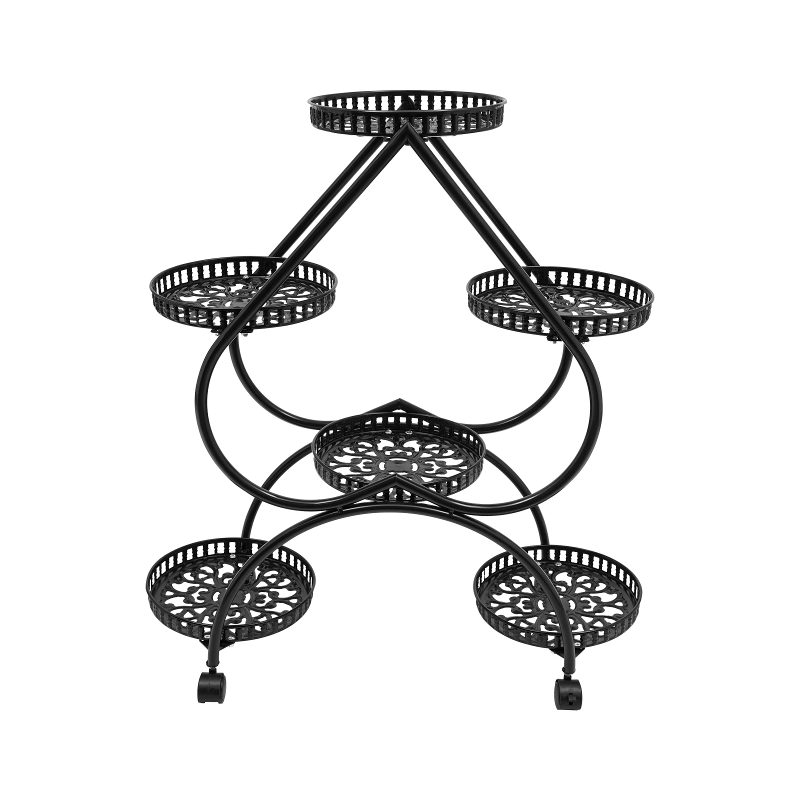 Heart Flower Pot Stand Suitable Load-bearing Capacity 4 Tier Construction Iron Flower Pots Movable and Lockable Black
Heart Flower Pot Stand Suitable Load-bearing Capacity 4 Tier Construction Iron Flower Pots Movable and Lockable Black