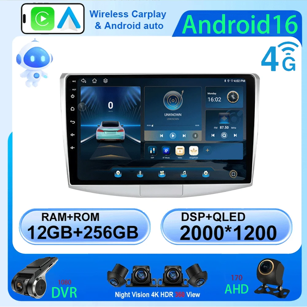 Android 16 Car Radio Multimedia Player For VW Volkswagen Passat B7 B6 CC 2010-2015 2 Din Auto Carplay Autoradio gps 4G+WIFI
Android 16 Car Radio Multimedia Player For VW Volkswagen Passat B7 B6 CC 2010-2015 2 Din Auto Carplay Autoradio gps 4G+WIFI