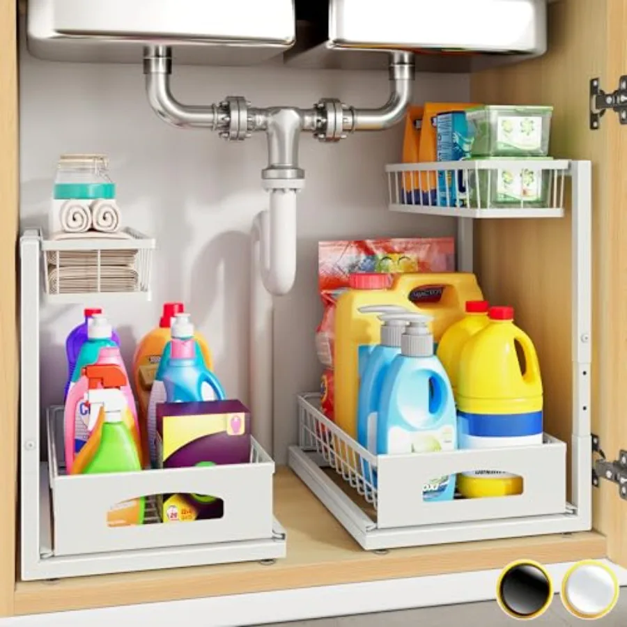 Under Sink Organizer Cabinet Organizer for Kitchen Height Adjustable Pull Out Heavy Duty 2 Tier Metal Under Sink Storage for Ba
Under Sink Organizer Cabinet Organizer for Kitchen Height Adjustable Pull Out Heavy Duty 2 Tier Metal Under Sink Storage for Ba