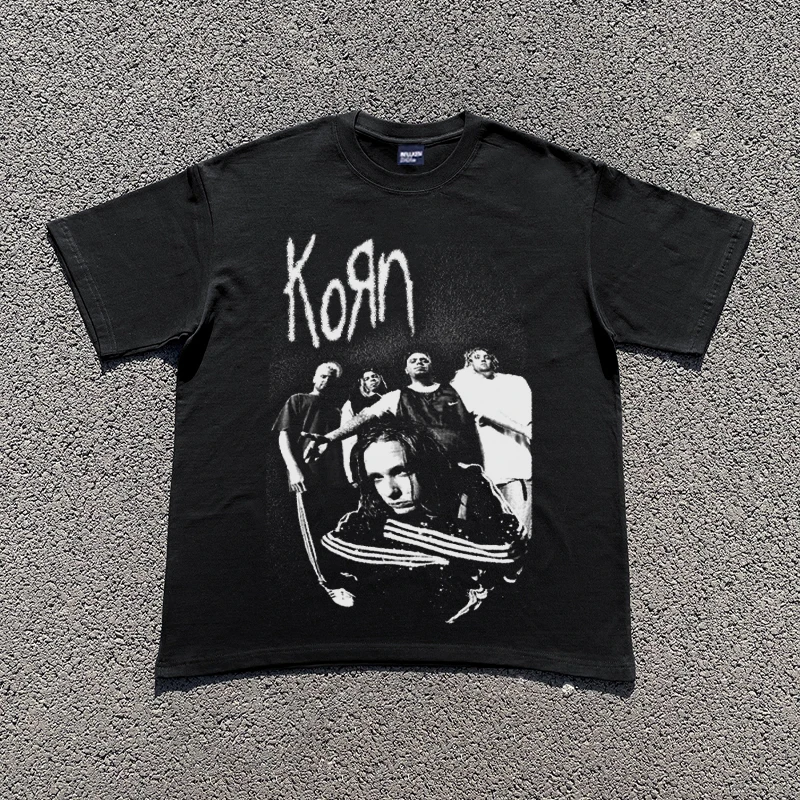 Korn Rock Band Vintage Black T shirt Men Tee Hip Hop Oversized Street raphic T shirts Goth Y2K Streetwear Tops 100 Cotton
Korn Rock Band Vintage Black T shirt Men Tee Hip Hop Oversized Street raphic T shirts Goth Y2K Streetwear Tops 100 Cotton