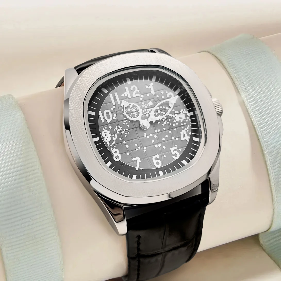 New Men's Automatic Mechanical Watch with Checkered Dial, Leather Strap, Stainless Steel Case, Luminous Hands, Date Display, Waterproof, Skeleton Design, Business Casual Formal Wear Watch, High-End Men's Watch, Ideal Gift Choice, Precise Timekeeping, Wear
New Men's Automatic Mechanical Watch with Checkered Dial, Leather Strap, Stainless Steel Case, Luminous Hands, Date Display, Waterproof, Skeleton Design, Business Casual Formal Wear Watch, High-End Men's Watch, Ideal Gift Choice, Precise Timekeeping, Wear