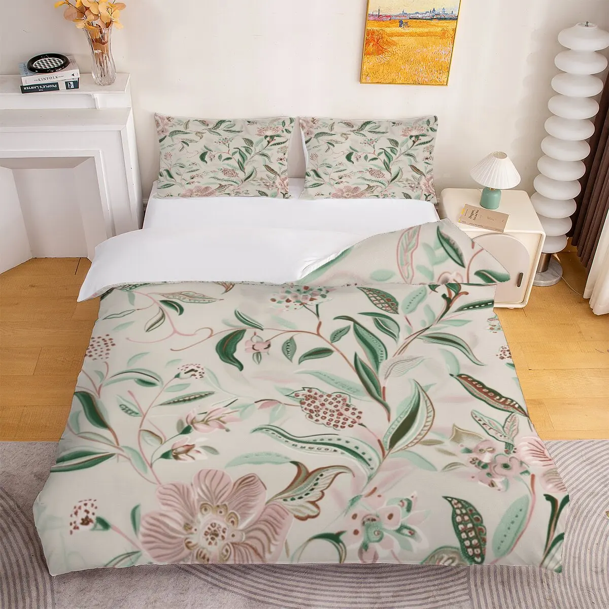 Herbs Down comforter set, extra large size floral patterns Printed duvet cover 3-piece set with 2 pillowcases
Herbs Down comforter set, extra large size floral patterns Printed duvet cover 3-piece set with 2 pillowcases