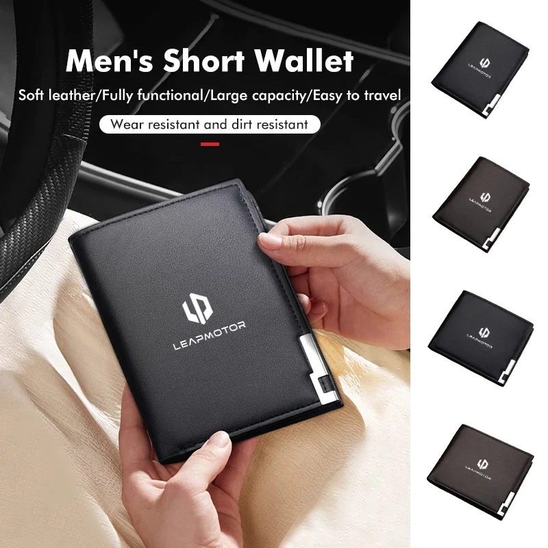 1Pc Leather Car Men Short Wallet Slim Purse Card Holder Driving License Case For Leapmotor B10 C10 C16 C11 C01 T03
1Pc Leather Car Men Short Wallet Slim Purse Card Holder Driving License Case For Leapmotor B10 C10 C16 C11 C01 T03