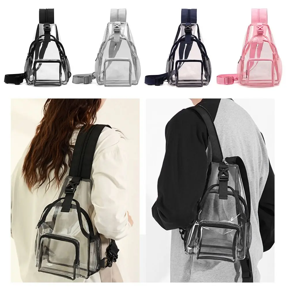 Practical Multicolor Chest Bag Dual-use Transparent PVC Backpack Sling Design Multi-functional Crossbody Bag Travel Use
Practical Multicolor Chest Bag Dual-use Transparent PVC Backpack Sling Design Multi-functional Crossbody Bag Travel Use