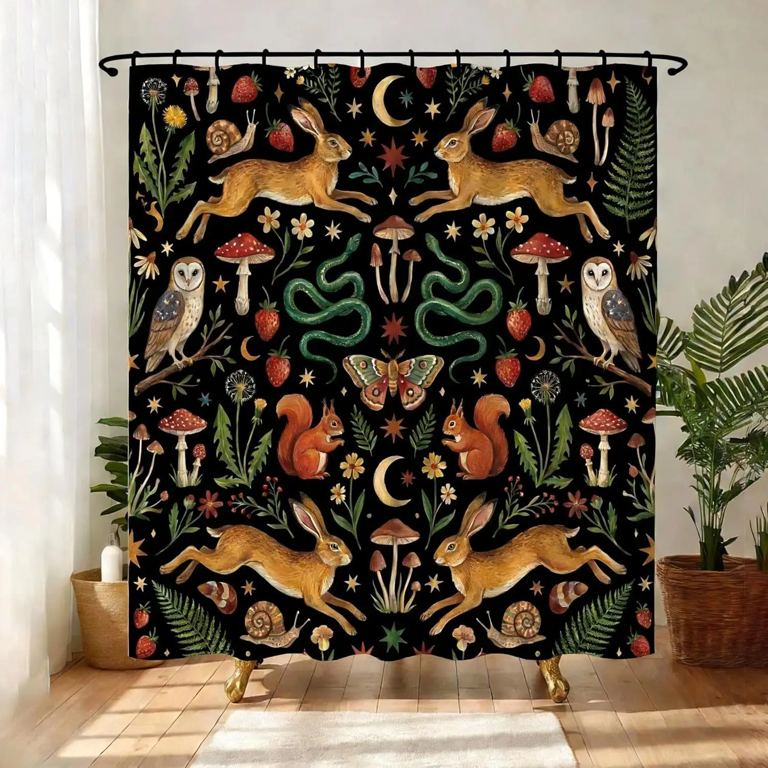 Fairy Rustic Forest Decorative Shower Curtain,Woodland Wild Animals Butterfly Bathroom Curtains,Rustic Waterproof Polyester
Fairy Rustic Forest Decorative Shower Curtain,Woodland Wild Animals Butterfly Bathroom Curtains,Rustic Waterproof Polyester