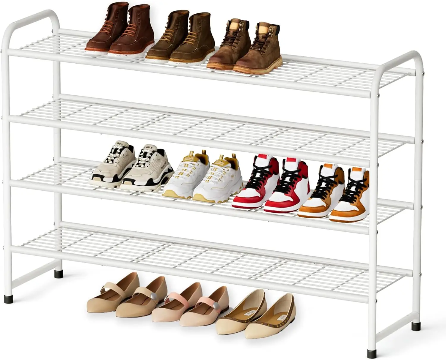 4-Tier Long Rack For Closet Floor, Wide Organizer Storage, Stackable Rack For Entryway Metal Shelf Fo
4-Tier Long Rack For Closet Floor, Wide Organizer Storage, Stackable Rack For Entryway Metal Shelf Fo