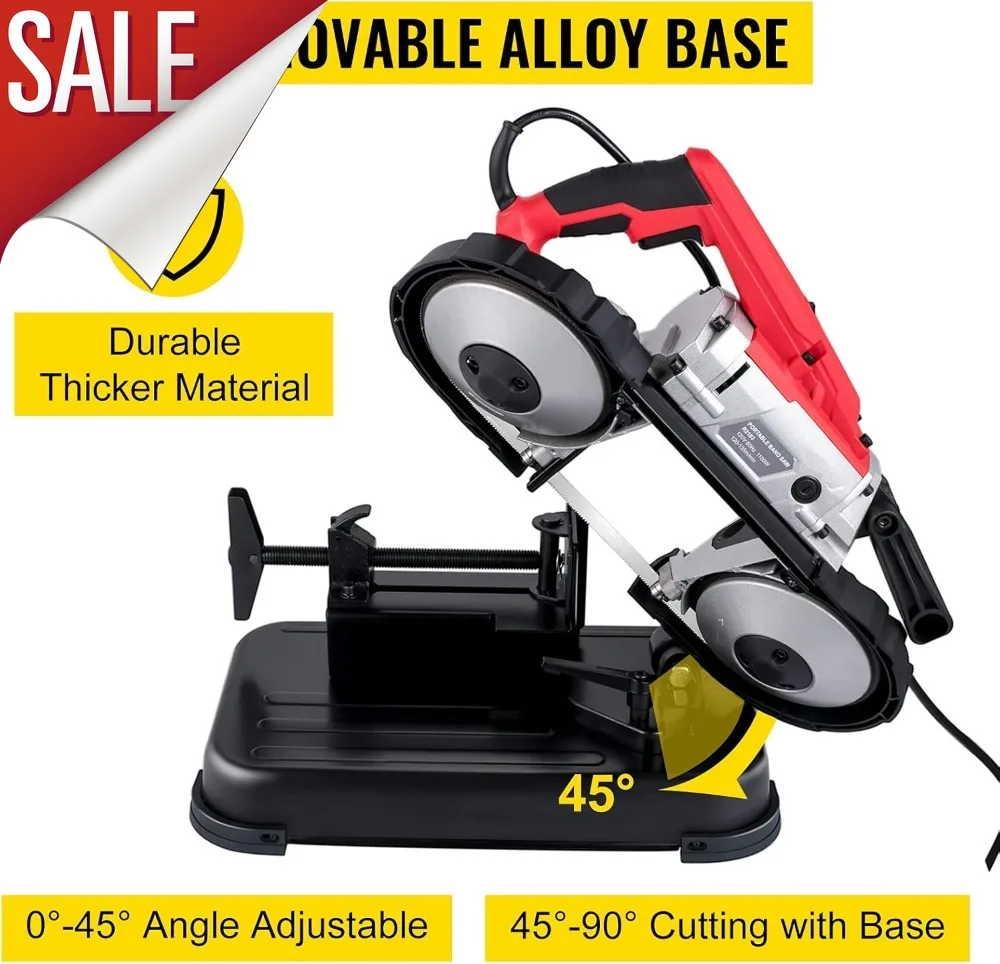 The latest popular style Portable Band Saw 110V, 5 Inch Cutting Capacity, Variable Speed, 10Amp Motor for Metal and Wood
The latest popular style Portable Band Saw 110V, 5 Inch Cutting Capacity, Variable Speed, 10Amp Motor for Metal and Wood