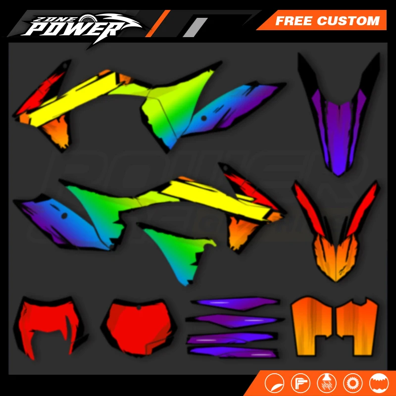 Powerzone Rainbow Motorcycle New Style Graphics Sticker For KTM 125 200 250 300 350 450 500 SXF 2011 2012 EXC 2012 2013
Powerzone Rainbow Motorcycle New Style Graphics Sticker For KTM 125 200 250 300 350 450 500 SXF 2011 2012 EXC 2012 2013