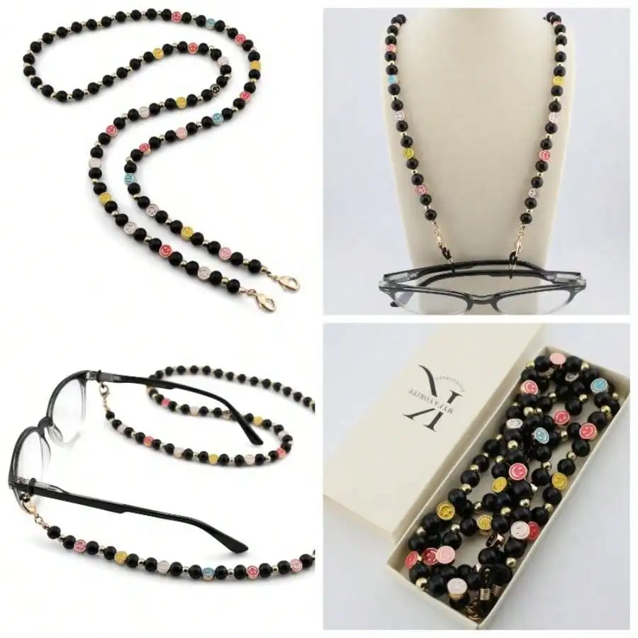 Smile Glasses Holders Beaded Cute Eyeglasses Chain Women Beaded Lanyard Reading Glasses Chain
Smile Glasses Holders Beaded Cute Eyeglasses Chain Women Beaded Lanyard Reading Glasses Chain