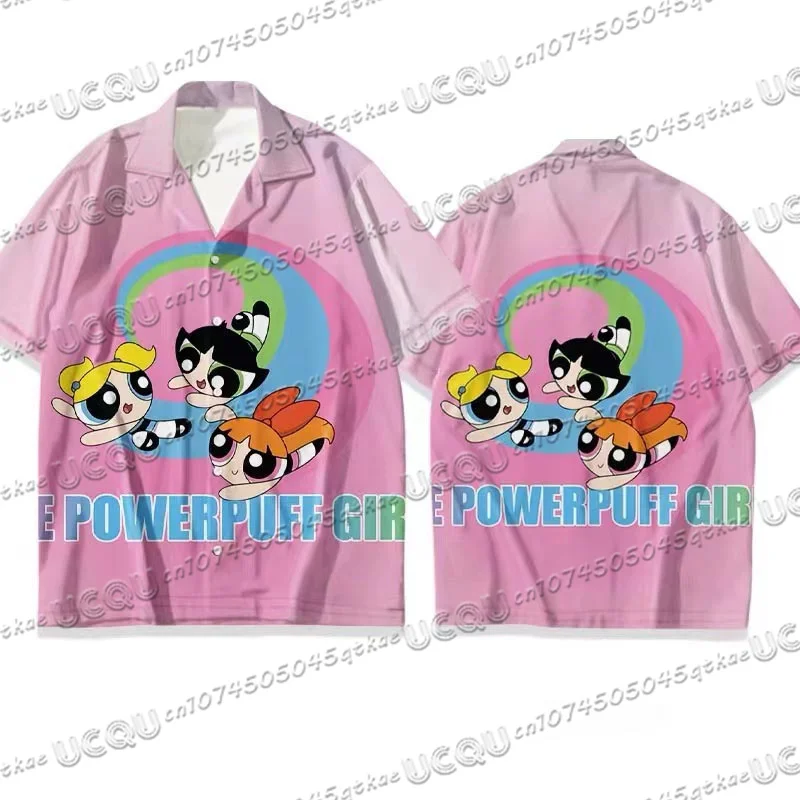 The Powerpuff Girls Cartoon Printed Men's and Women's Shirt T-shirt Summer Seaside Vacation Style Short Sleeve Button Shirt Top
The Powerpuff Girls Cartoon Printed Men's and Women's Shirt T-shirt Summer Seaside Vacation Style Short Sleeve Button Shirt Top