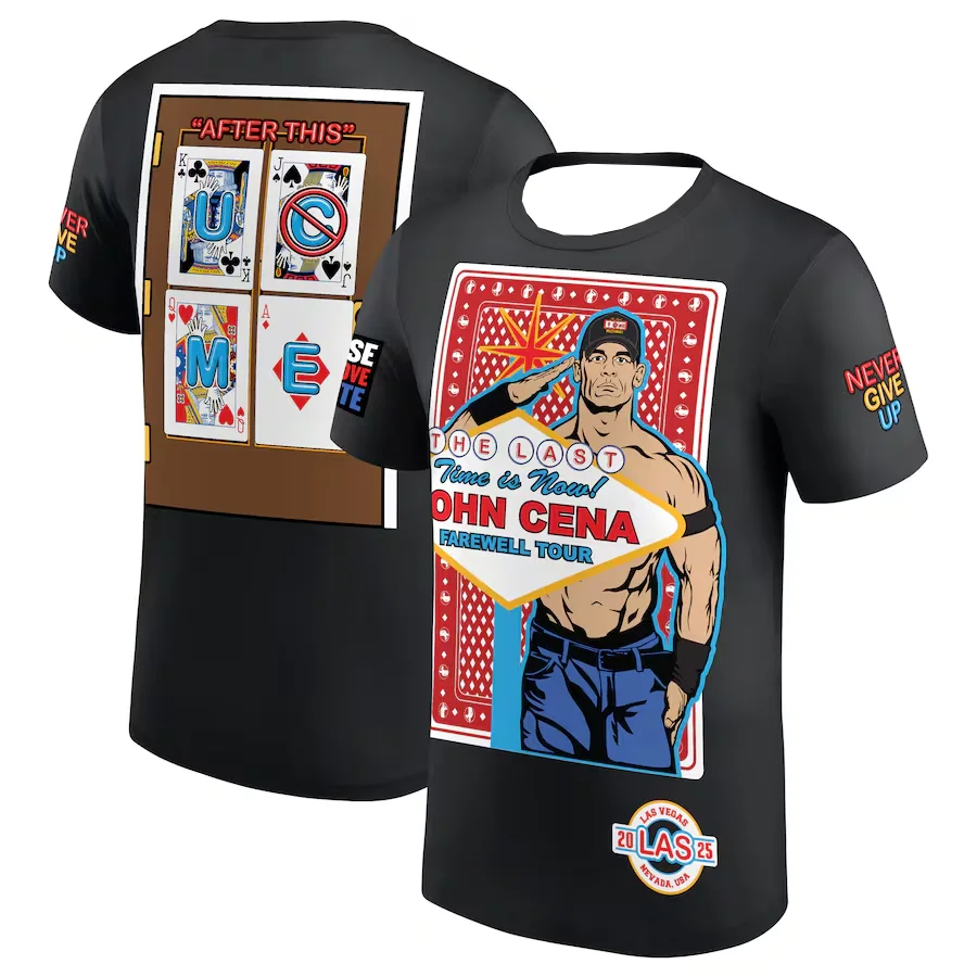Новая мужская черная футболка John Cena Farewell Tour 202, Las Vegas, свободная и удобная, быстросохнущая футболка для фанатов борьбы
Новая мужская черная футболка John Cena Farewell Tour 202, Las Vegas, свободная и удобная, быстросохнущая футболка для фанатов борьбы