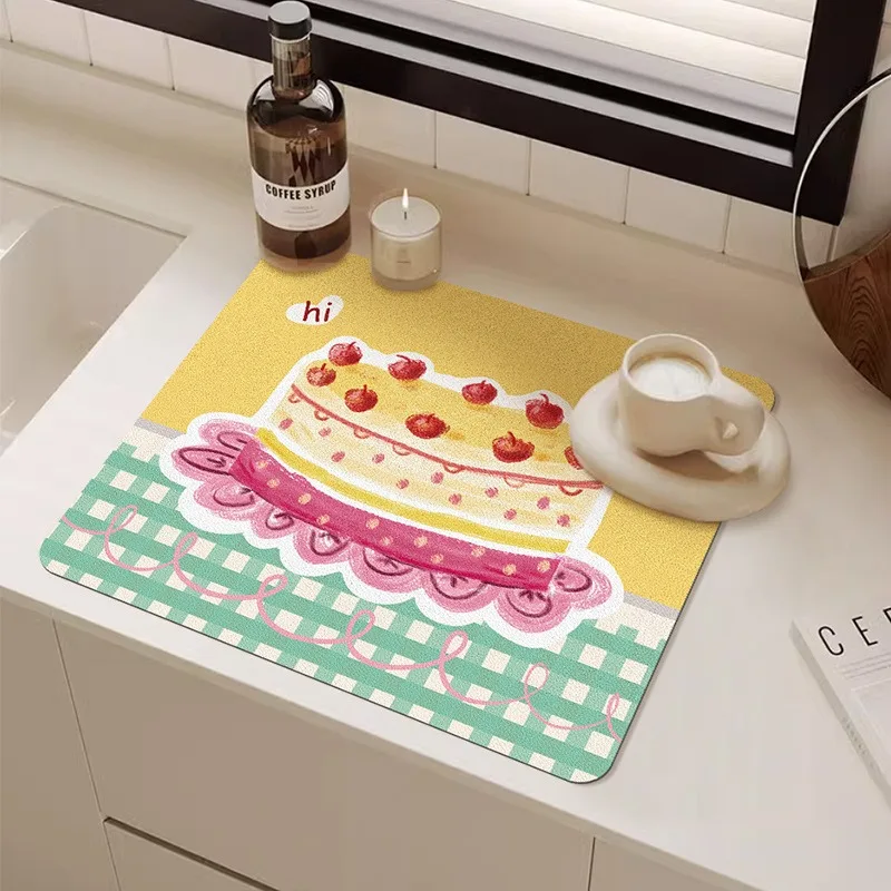 Sweet Cake Draining Mat Artistic Retro Plaid Pattern Coffee Bar Mat Non-Slip Heat Resistant Countertop Protectors Mat
Sweet Cake Draining Mat Artistic Retro Plaid Pattern Coffee Bar Mat Non-Slip Heat Resistant Countertop Protectors Mat