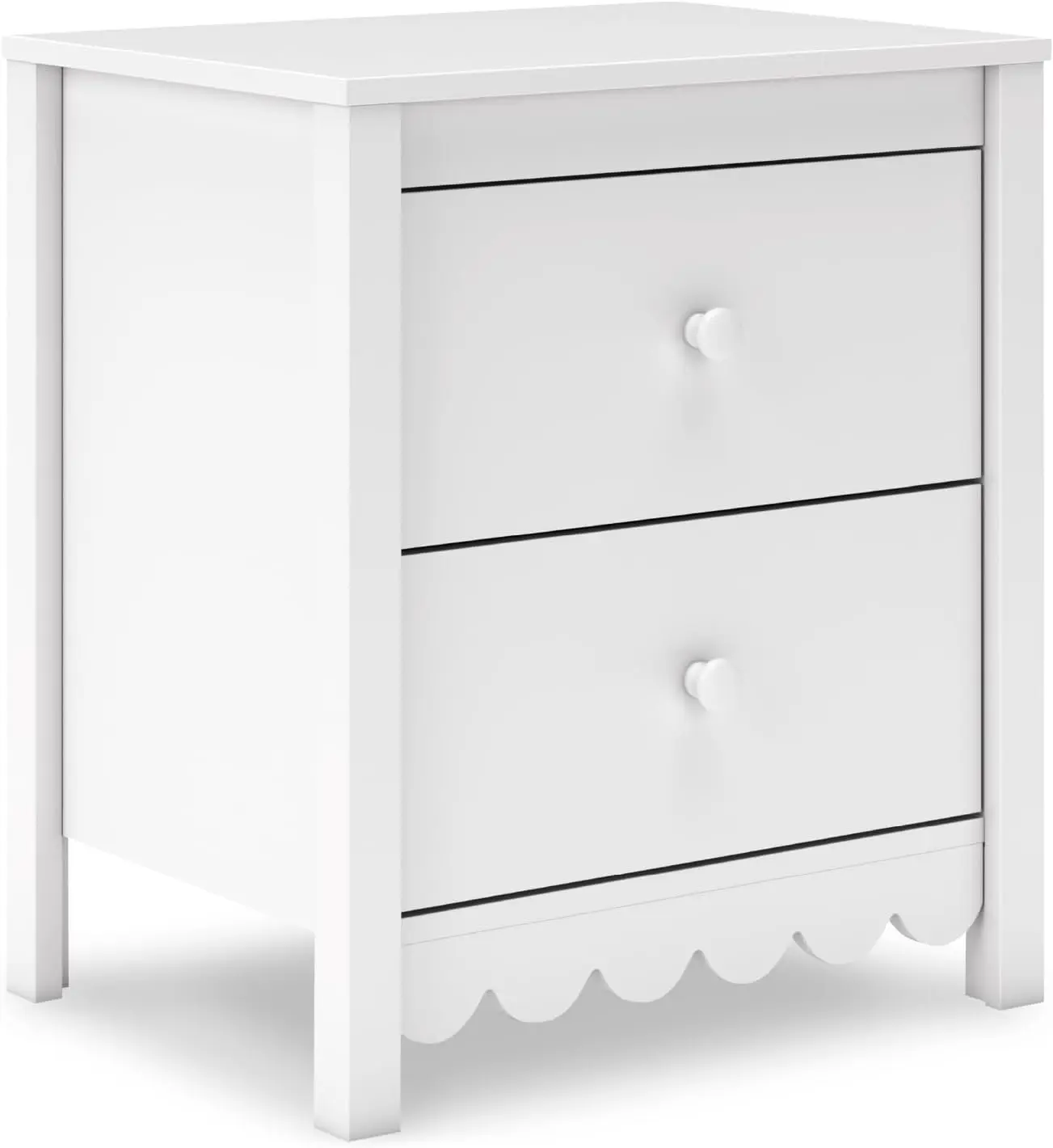Minimalist 2-Drawer Nightstand, Smooth-Gliding Drawers, Wood, 21.34"W x 15.94"D x 24.37"H, Matte White Finish
Minimalist 2-Drawer Nightstand, Smooth-Gliding Drawers, Wood, 21.34"W x 15.94"D x 24.37"H, Matte White Finish