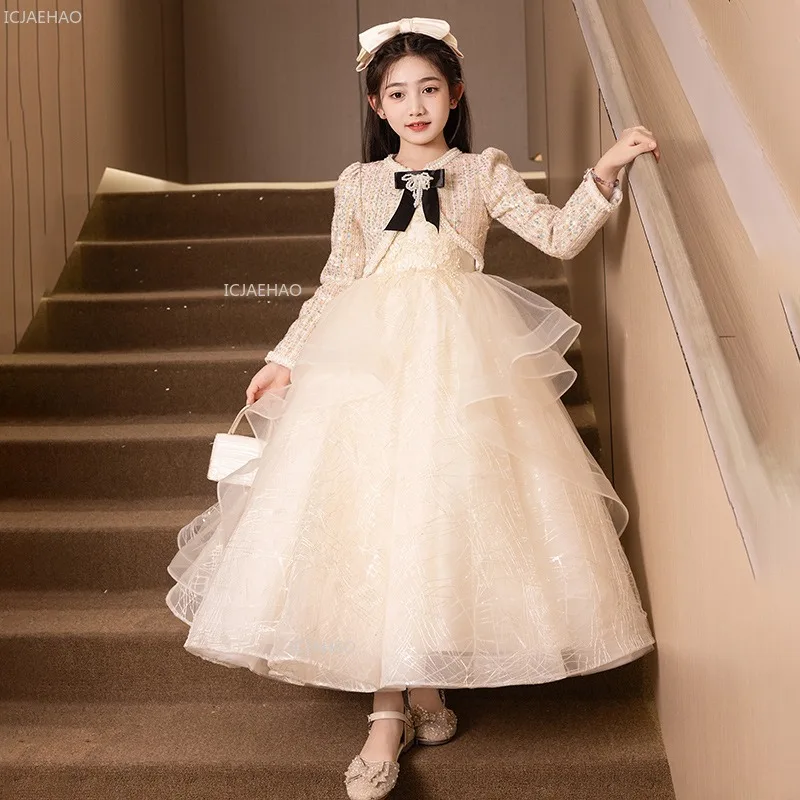 Платье для дня рождения для детей, платье принцессы с цветочным узором для девочек, детский праздничный костюм, платье для фортепиано, ведущего выступления
Платье для дня рождения для детей, платье принцессы с цветочным узором для девочек, детский праздничный костюм, платье для фортепиано, ведущего выступления