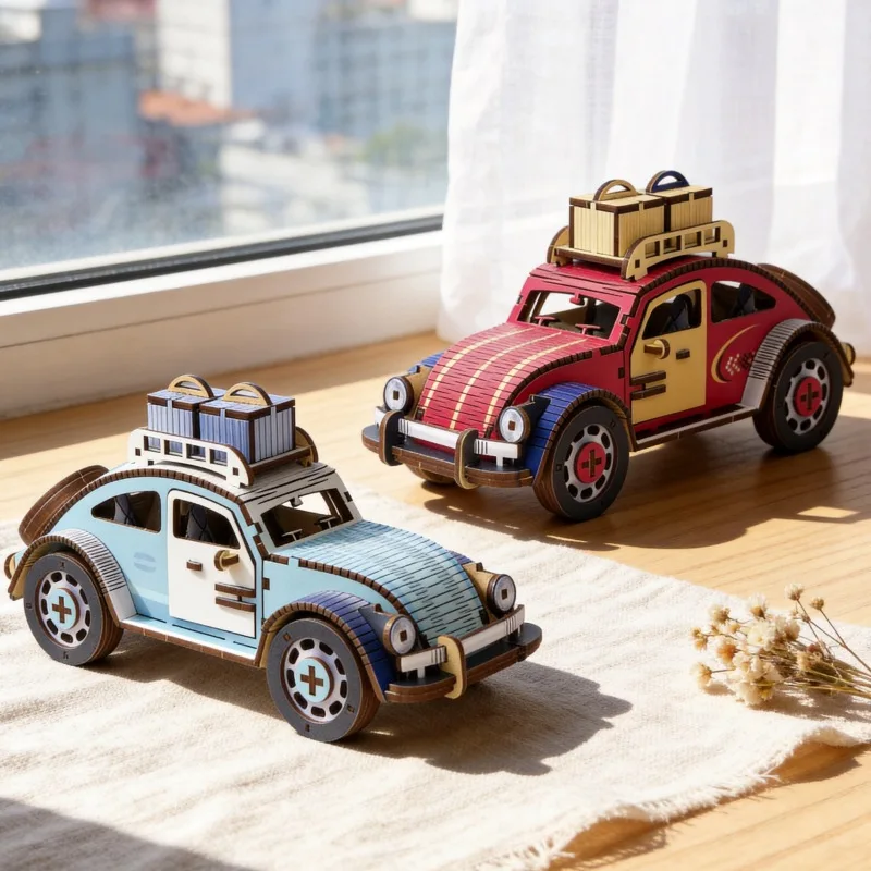 Wooden Beetle Car 3D Puzzle, DIY Assembly Retro Vehicle Model Kit, Colorful Painted, for Adults & Kids, Desktop Decor&Hobby Gift
Wooden Beetle Car 3D Puzzle, DIY Assembly Retro Vehicle Model Kit, Colorful Painted, for Adults & Kids, Desktop Decor&Hobby Gift