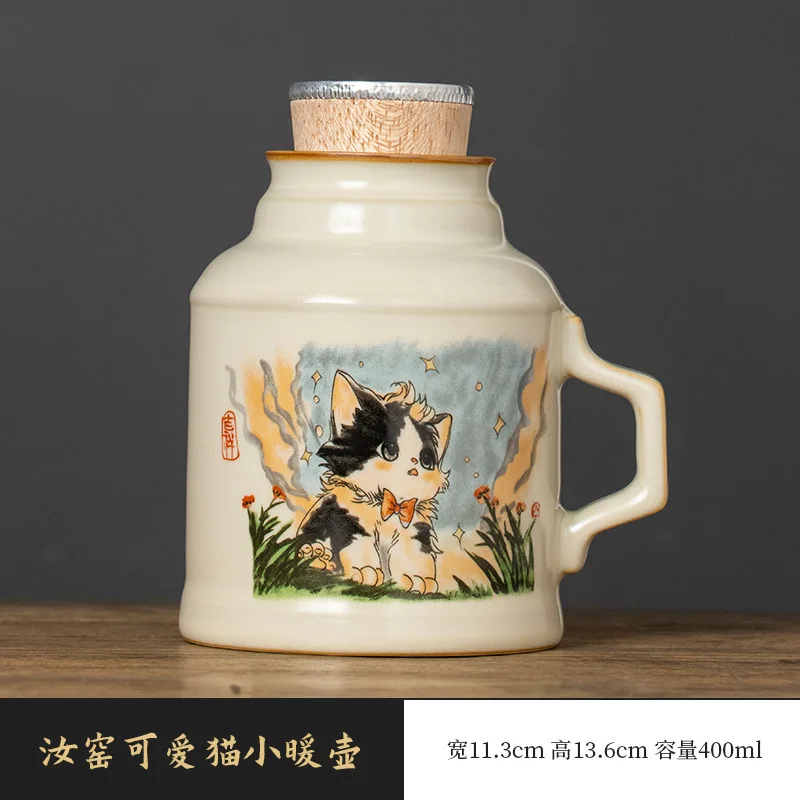 Ru Kiln Cute Cat Small Teapot Office Large Capacity Creative Ceramic Tea Drinking Cup Gift Box Set
Ru Kiln Cute Cat Small Teapot Office Large Capacity Creative Ceramic Tea Drinking Cup Gift Box Set