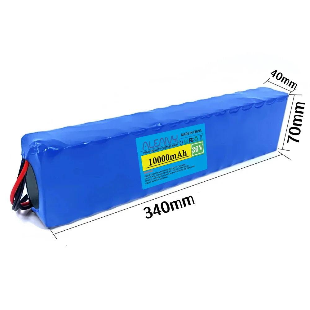 18650 Rechargeable Lithium Battery Pack - 36V 10000mAh 10S3P (350~600W) with BMS for Scooter + Charger
18650 Rechargeable Lithium Battery Pack - 36V 10000mAh 10S3P (350~600W) with BMS for Scooter + Charger