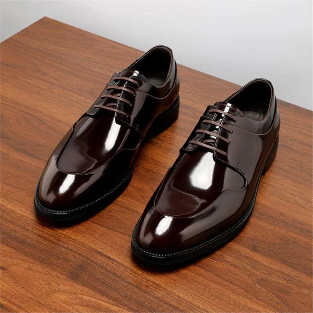 Burgundy Mens Genuine Leather Dress Shoes British Pointed Toe Shiny Breathable Casual Business Commuting Formal Shoes
Burgundy Mens Genuine Leather Dress Shoes British Pointed Toe Shiny Breathable Casual Business Commuting Formal Shoes