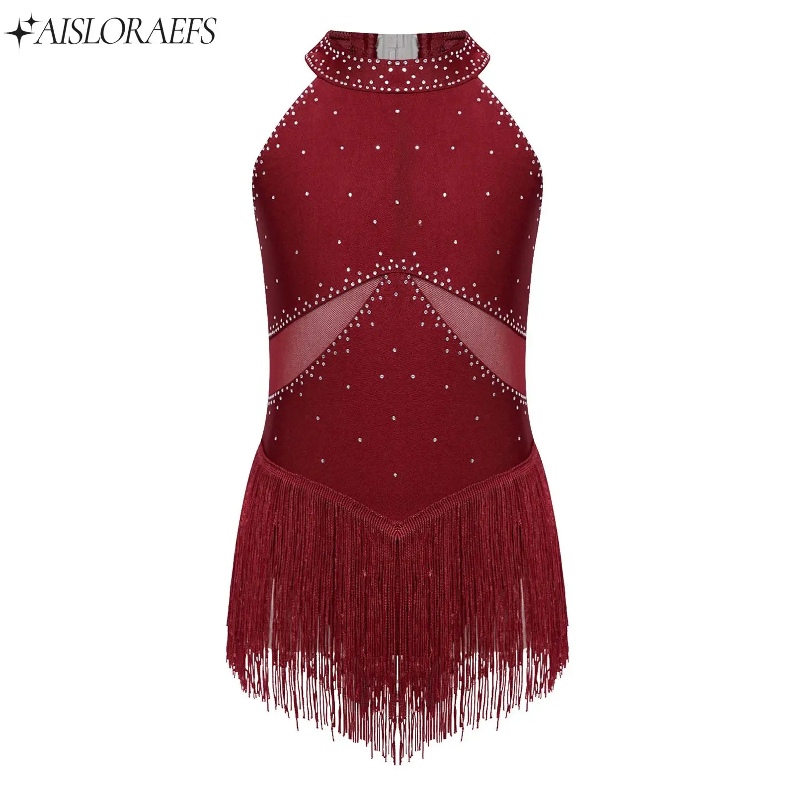 Kids Girls Sparkly Rhinestones Latin Jazz Dance Dress Sheer Mesh Bodysuit Figure Skating Ballet Modern Dance Performance Wear
Kids Girls Sparkly Rhinestones Latin Jazz Dance Dress Sheer Mesh Bodysuit Figure Skating Ballet Modern Dance Performance Wear