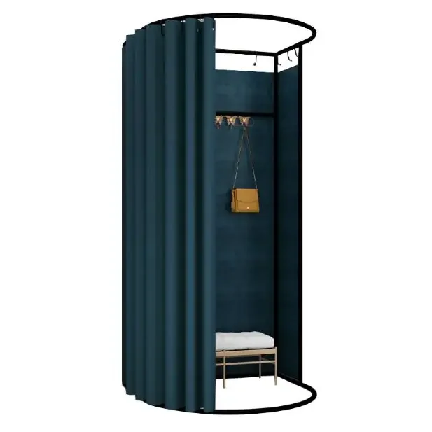 Shopping mall temporary mobile fitting room clothing store landing portable foldable simple dressing room display rack door curt
Shopping mall temporary mobile fitting room clothing store landing portable foldable simple dressing room display rack door curt