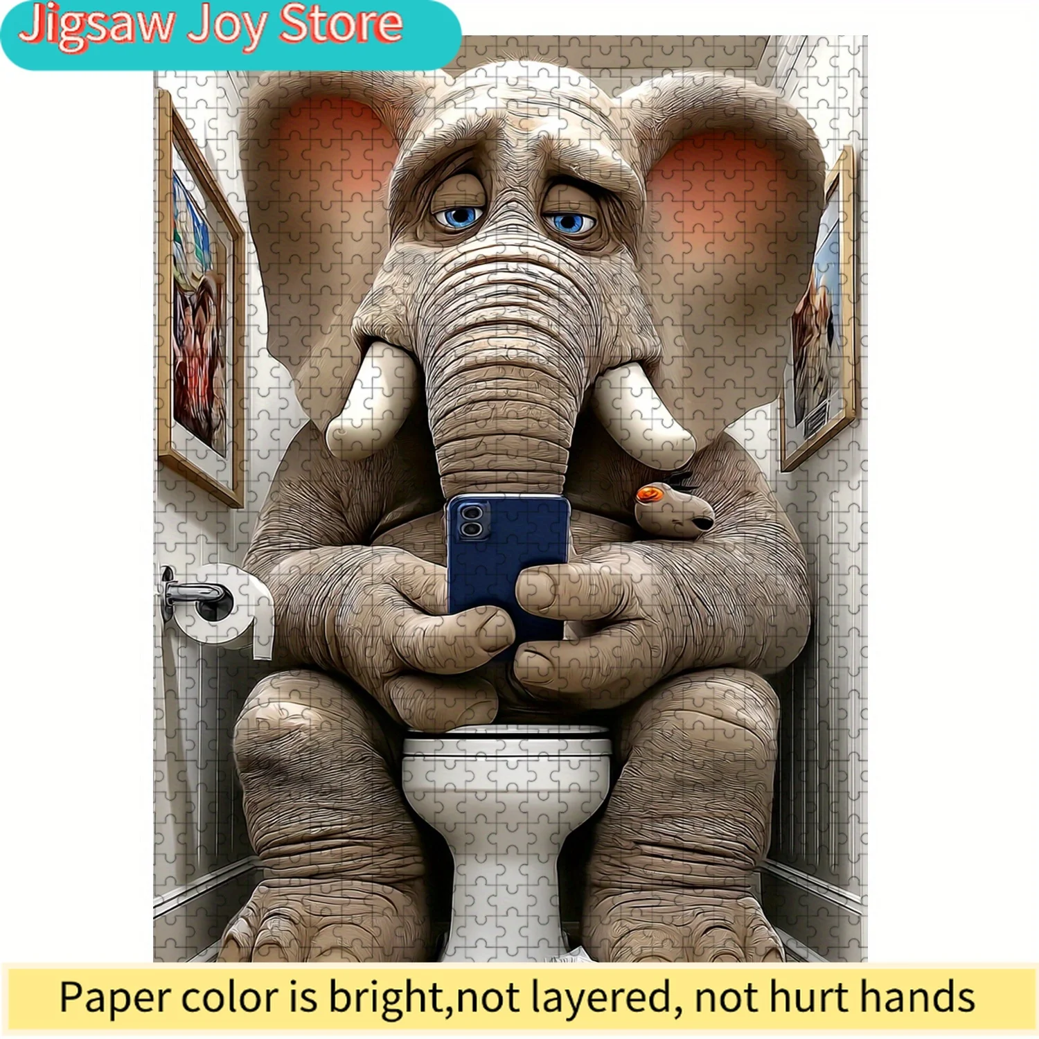 Пазл «Слон на унитазе» (1000 элементов) — причудливый художественный пазл для обучения и веселых семейных игр, идеальный подарок для Ха
Пазл «Слон на унитазе» (1000 элементов) — причудливый художественный пазл для обучения и веселых семейных игр, идеальный подарок для Ха