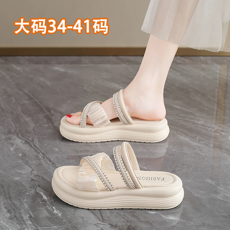 Breathable Thick Sole Roman Slide Sandals Two Ways Wearing One Strap Designcomfortable Casual Shoes For Indoor Outdoor Daily Use
Breathable Thick Sole Roman Slide Sandals Two Ways Wearing One Strap Designcomfortable Casual Shoes For Indoor Outdoor Daily Use