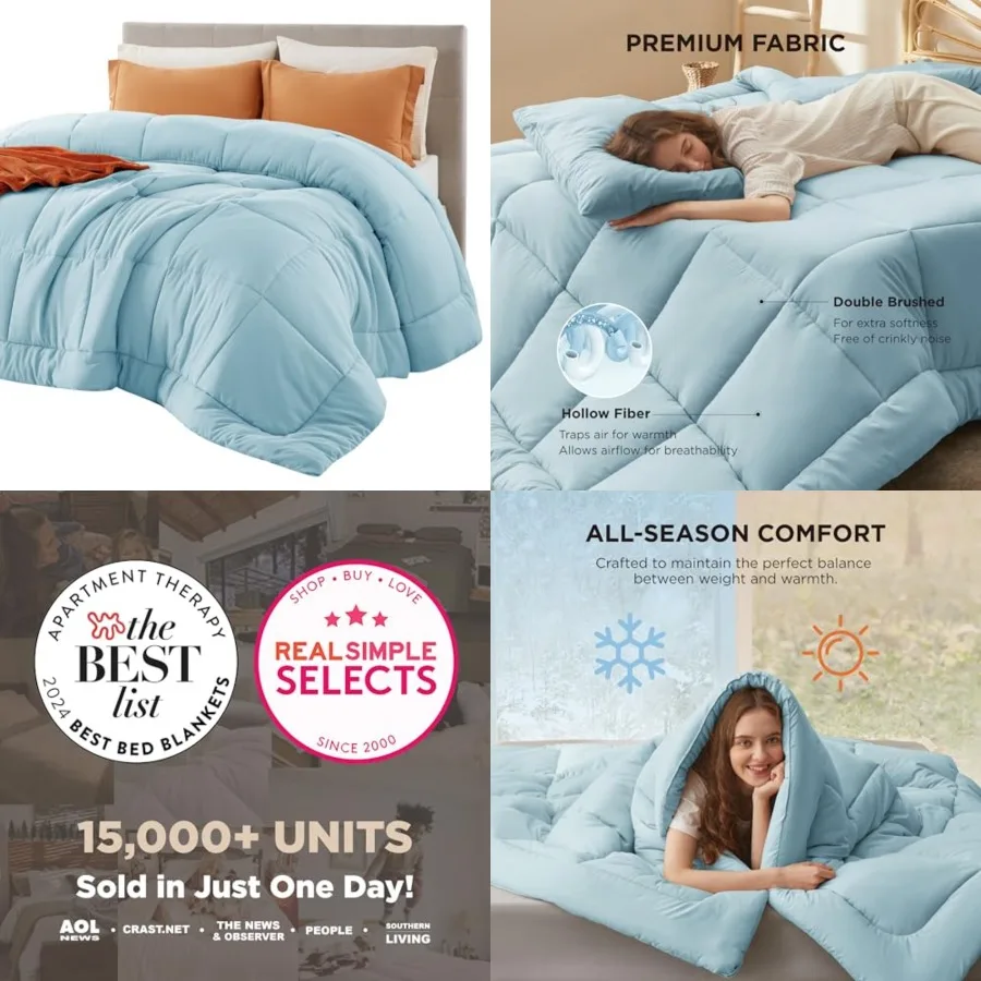 Comforter Duvet Insert - Quilted Comforters Size, All Season Duvet, GentleSoft Down Alternative Bedding, with 8 Tabs, Gifts for
Comforter Duvet Insert - Quilted Comforters Size, All Season Duvet, GentleSoft Down Alternative Bedding, with 8 Tabs, Gifts for