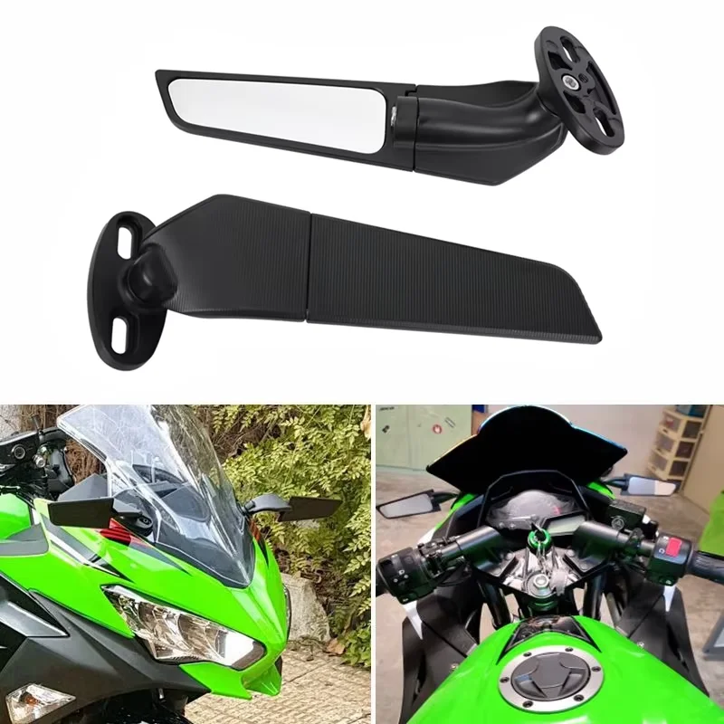 Modified Motorcycle Mirrors For Kawasaki Ninja 250 300 400 650 H2 H4 Adjustable Rotating Rearview Wind Swivel Wing Side Mirror
Modified Motorcycle Mirrors For Kawasaki Ninja 250 300 400 650 H2 H4 Adjustable Rotating Rearview Wind Swivel Wing Side Mirror