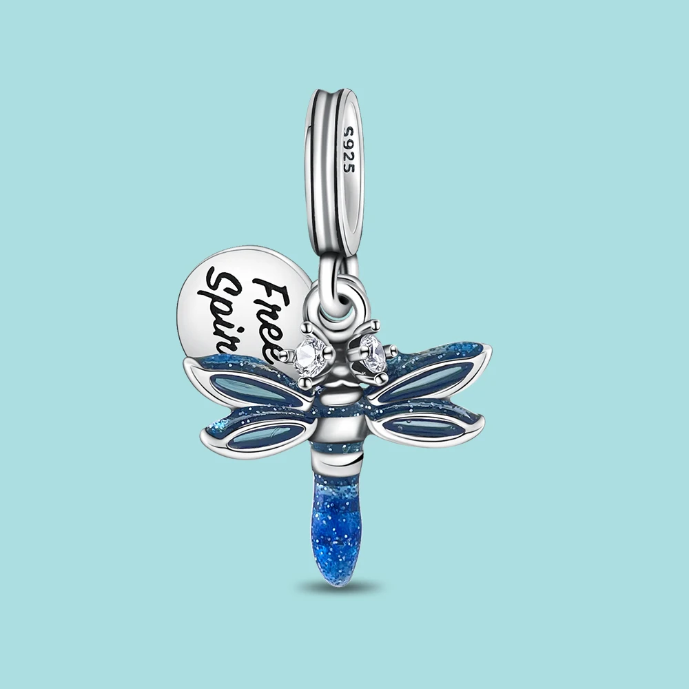 Pendant Charm Bead 925 Sterling Silver Dreamy Blue Dragonfly Beads Fit Original Bracelet for Jewelry Making Valentine's Day gift
Pendant Charm Bead 925 Sterling Silver Dreamy Blue Dragonfly Beads Fit Original Bracelet for Jewelry Making Valentine's Day gift