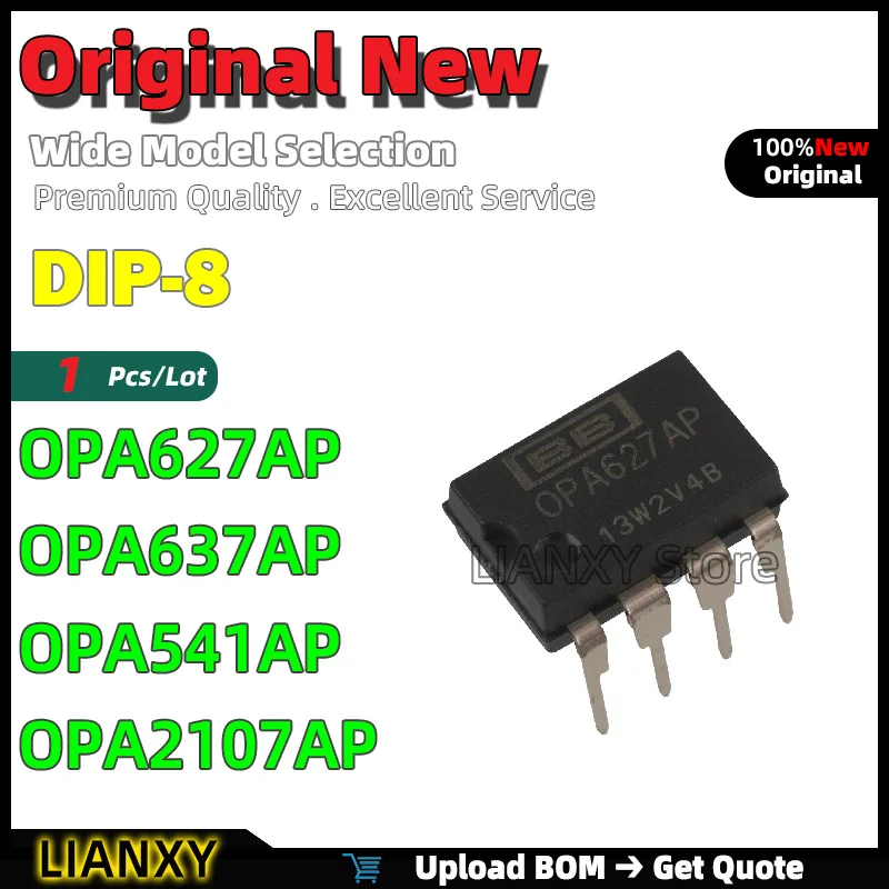 1pcs DIP-8 OPA627AP OPA637AP OPA541AP OPA2107AP Operational Amplifier New Original
1pcs DIP-8 OPA627AP OPA637AP OPA541AP OPA2107AP Operational Amplifier New Original