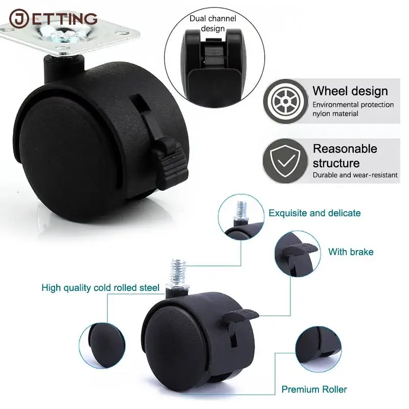 1Pair Universal Wheel 1.5inch Universal Wheel Swivel Caster Roller Wheel Furniture Office Chair Caster With Brake
1Pair Universal Wheel 1.5inch Universal Wheel Swivel Caster Roller Wheel Furniture Office Chair Caster With Brake